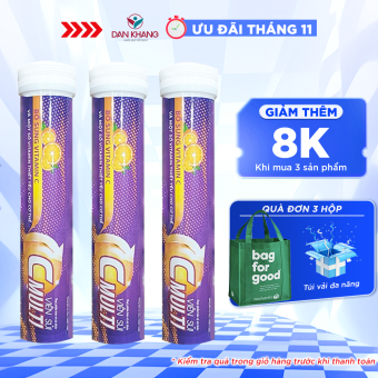 Viên Sủi C Bổ Sung Vitamin V Multi C Dan Khang - Tuýp 20 viên