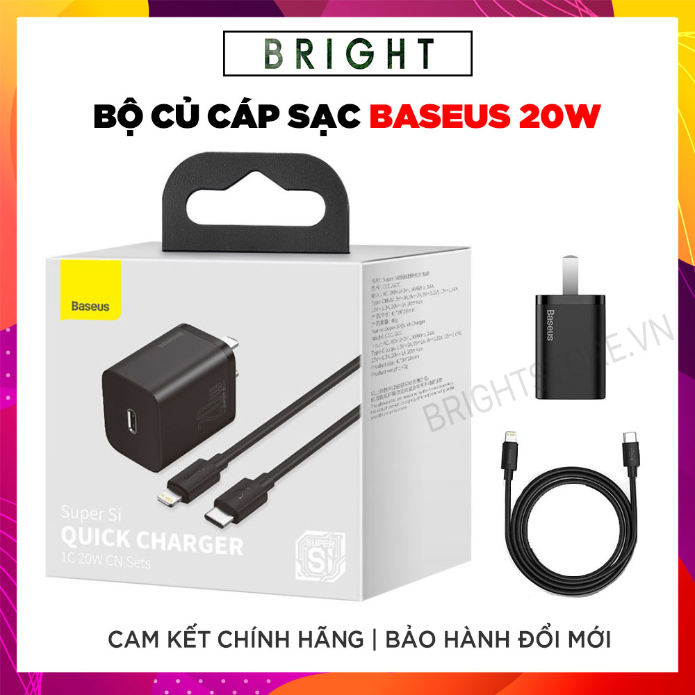 Bộ Củ Cáp Sạc Nhanh Baseus Super Si 20W