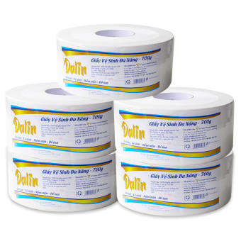 5 GIẤY VỆ SINH CUỘN LỚN CAO CẤP 700G DALIN