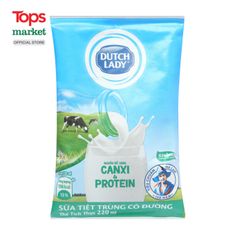 Sữa Dutch Lady Có Đường Bịch 210ML - Siêu Thị Tops Market