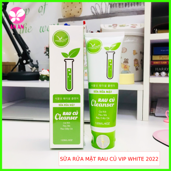 Sữa rửa mặt Rau củ Vip White 120ml - Sữa rửa mặt rau củ Cleanser không bọt Hàn Quốc Chính hãng - Mẫu mới 2022