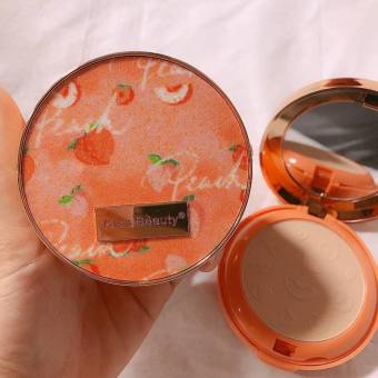 Phấn phủ kiềm dầu che phủ tốt 2 tầng Kiss Beauty Peach
