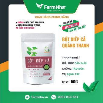 Bột Diếp Cá Tươi Sấy Lạnh Quảng Thanh 100% Organic Hàng Chính Hãng - Thanh Lọc Và Làm Đẹp Da Detox [Farm Nhà Việt]