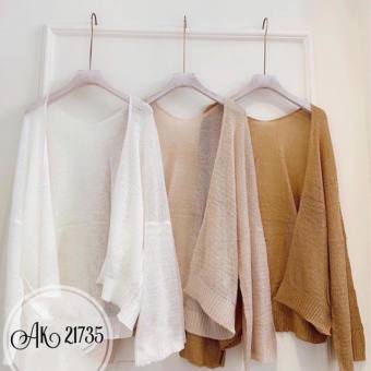 Áo len cardigan mỏng khoác ngoài duyên dáng