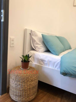 Ghế đôn tròn đan lục bình D37xH37