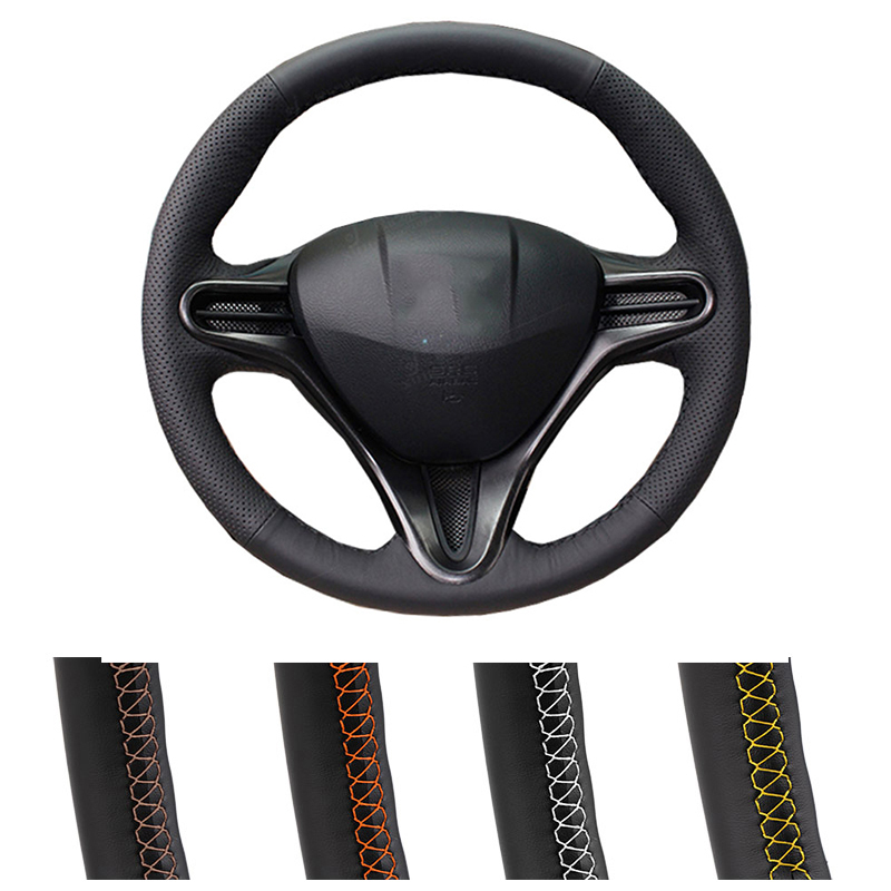 Bọc vô lăng xe hơi tự làm tùy chỉnh cho honda civic 2006 2007 2008 2009 2010 2011 bọc vô lăng bằng da nguyên bản khâu tay