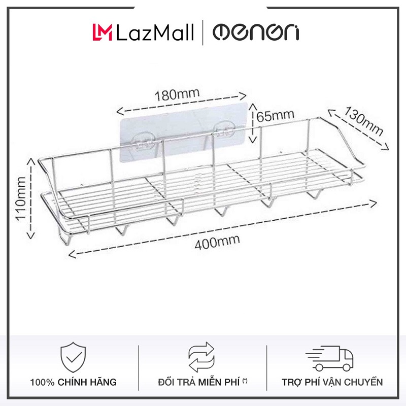 Kệ Để Đồ Nhà Tắm Dán Tường INOX 304 Treo Dầu Gội Mỹ Phẩm Sữa Tắm Kèm Miếng Dán Tường Siêu Chắc - OENON