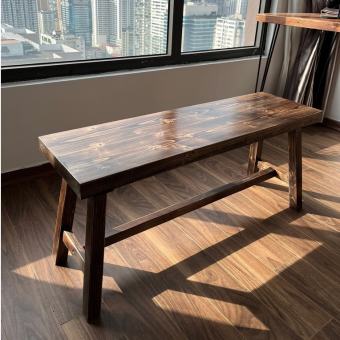 Ghế Băng Dài Fego Bằng Gỗ Tự Nhiên Cao 45Cm Để Ban Công, Hành Lang Đi Giày