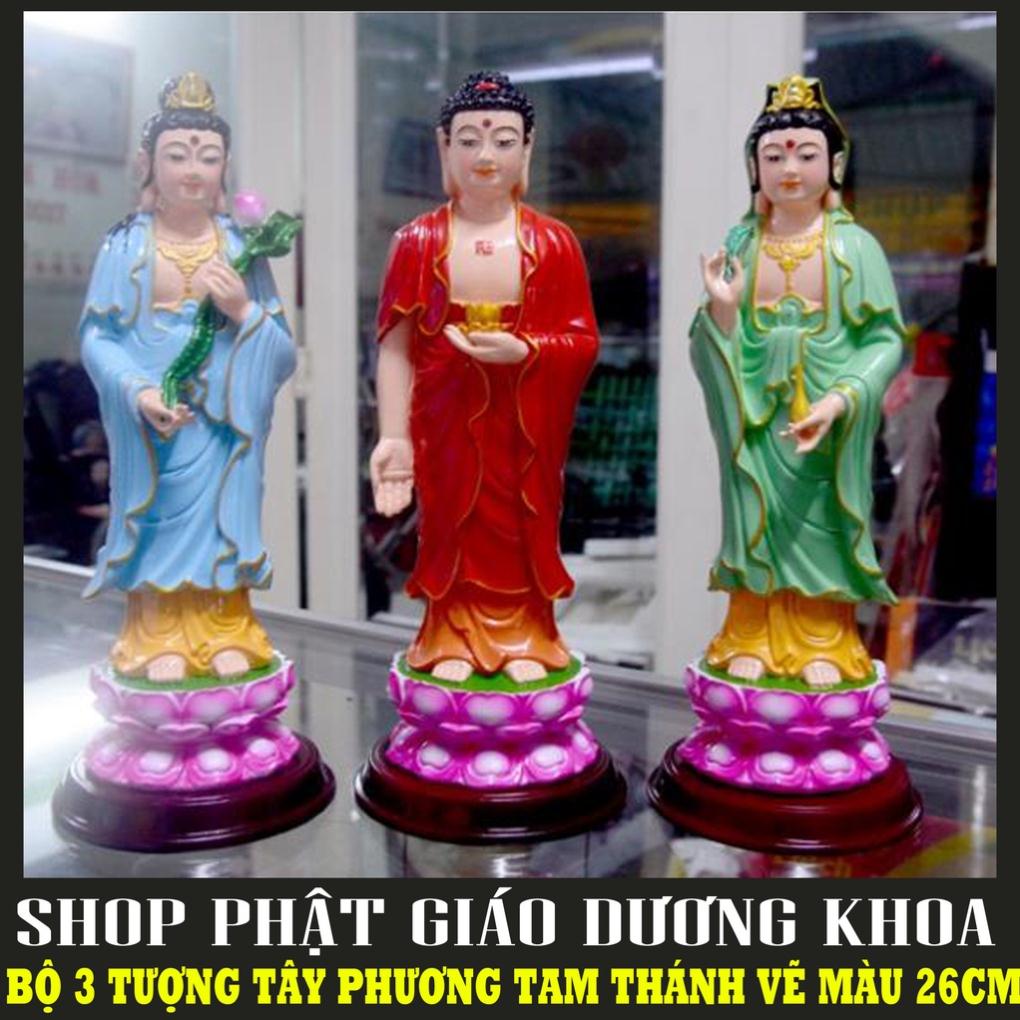Bộ ba tượng phật tây phương tam thánh cao 26cm - nhiều mẫu - giá rẻ bất ngờ, cực chạy