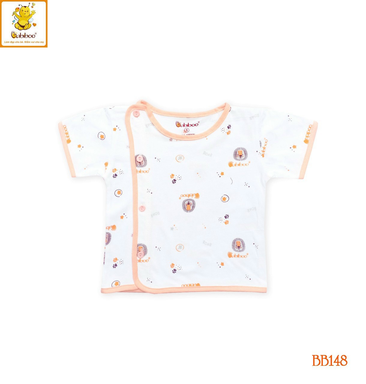 Áo sơ sinh Babiboo bác sĩ họa tiết tay ngắn - BB148
