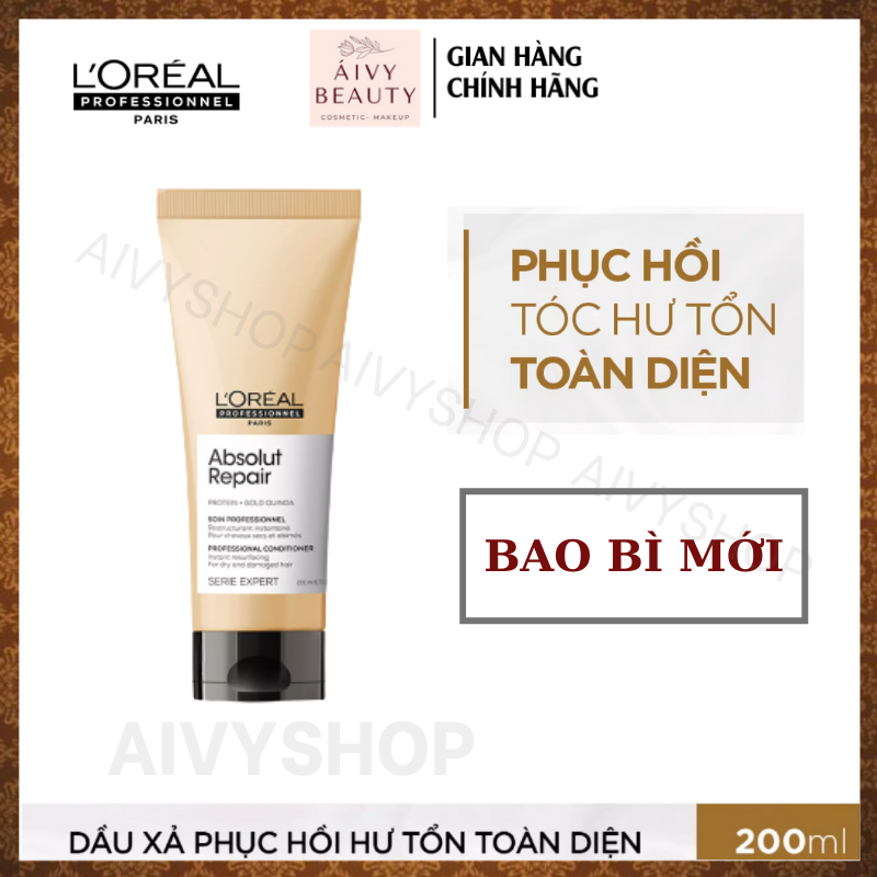 Dầu Xả Loreal Professionnel Absolut Repair Gold 200ml Phục Hồi Tóc Hư Tổn