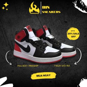 Giày Jordan cổ cao màu đỏ đen chuẩn 11 Full Box - Giày thể thao nam nữ Jordan JD1 High nam nữ cao cấp đi học đi chơi