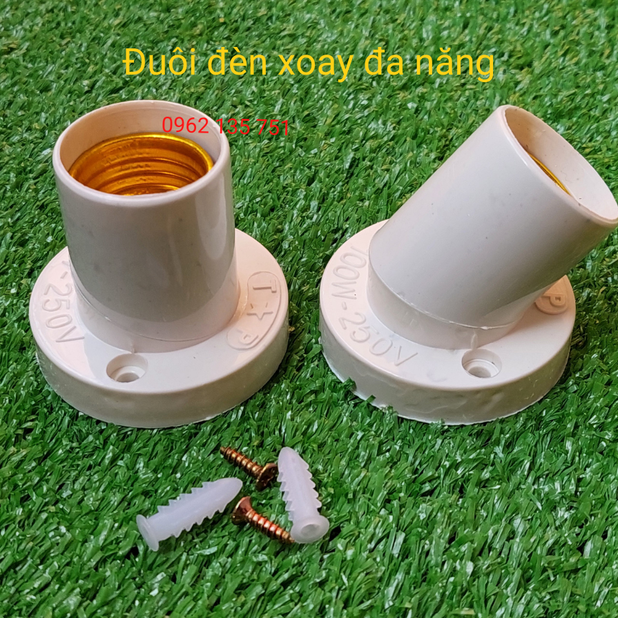 Combo 2 đui đèn ngồi xoay thẳng , xéo đa năng
