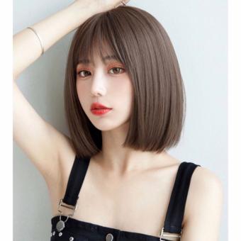 Tóc giả nữ cả đầu Tóc giả nguyên đầu cúp nhẹ mã D3111