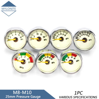 1 Chiếc Đồng Hồ Đo Máy Bơm Khí Nén PCP Đồng Hồ Đo Áp Suất Mini Dạ Quang 5mpa/10mpa/20mpa/30map/35mpa/40mpa M8X1 M10x1 Ren Cho Bộ Phận Van Điều Chỉnh