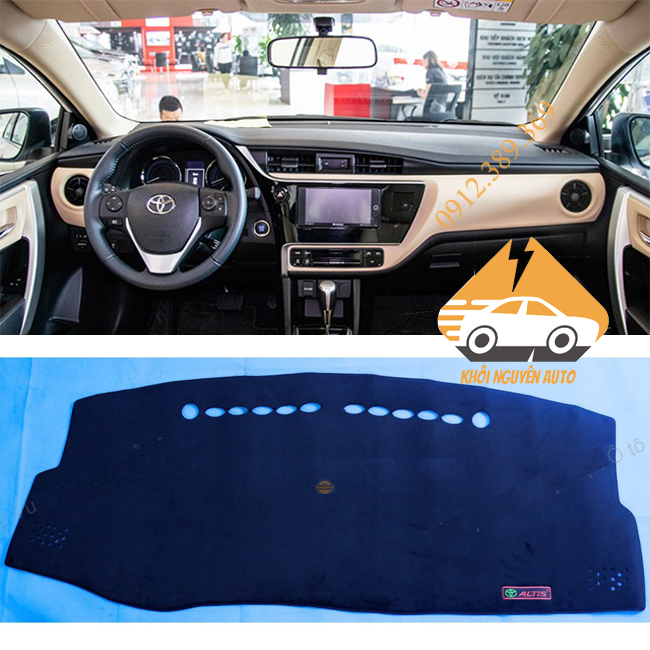 Thảm Taplo Xe Altis 2019, 2020, 2021, 2022 Chống Trượt 3 Lớp CHẤT LIỆU NHUNG MỊN Loại 1
