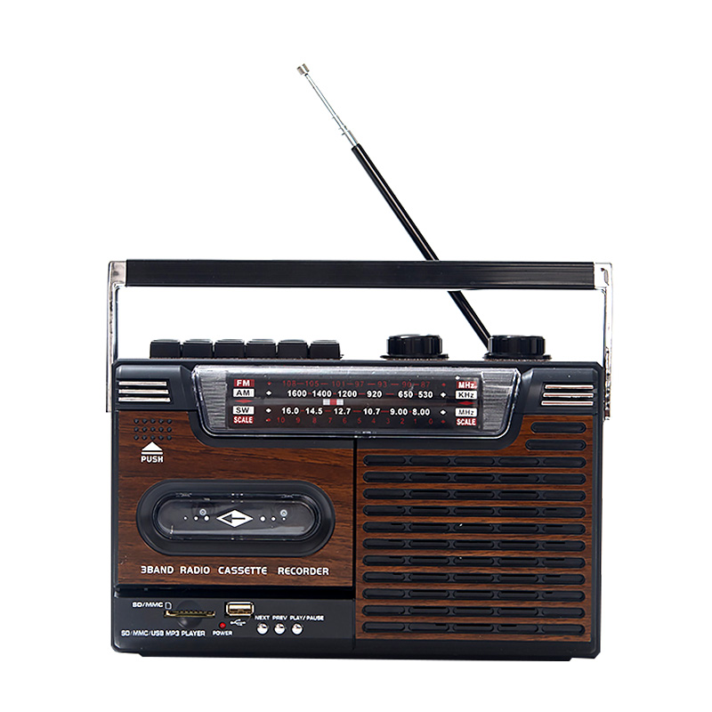 Máy ghi âm người cổ đại giả bốn băng tần mới máy ghi âm radio usb thẻ sd