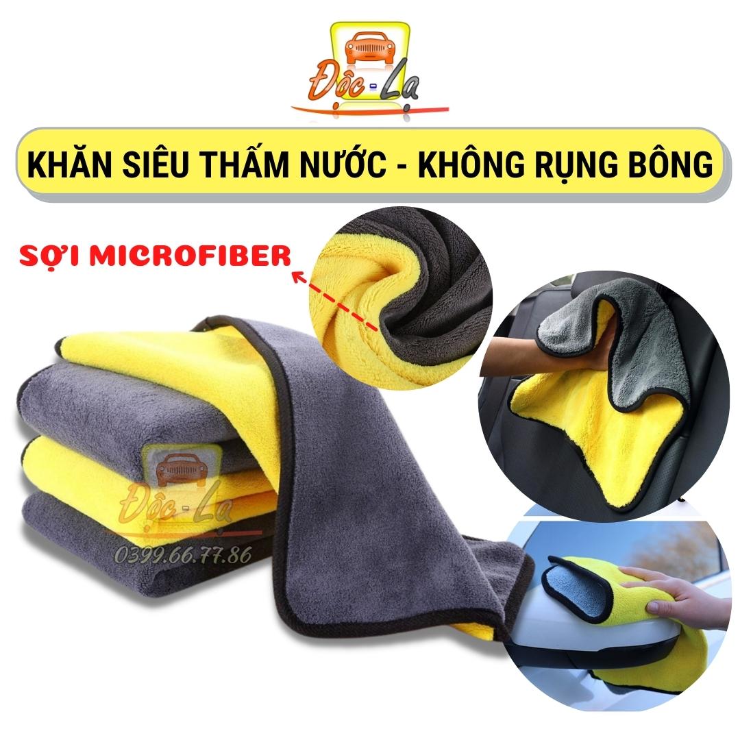 Khăn lông cừu 2 lớp lau xe đa năng siêu thấm hút - 30x30 loại 2 lớp