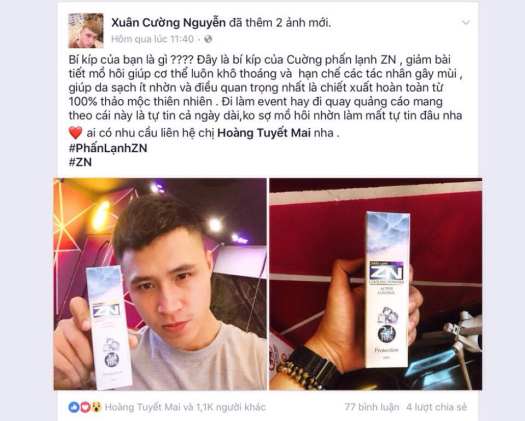 Phấn lạnh ZN - Khử mùi hôi nách và chân [50G]