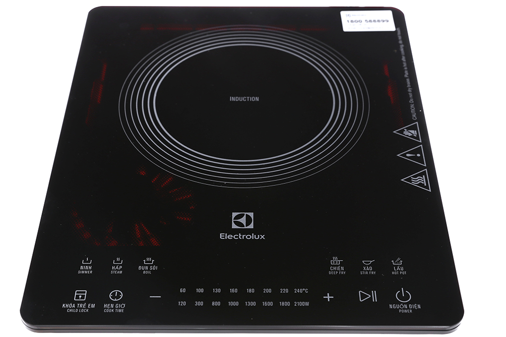 Bếp điên từ Electrolux ETD42SKR-mới 100%-Công suất 2100W Chất liệu mặt bếp:Kính Ceramic Eurokera Bảng điều khiển Cảm ứng Loại nồi nấu Chỉ sử dụng loại nồi có đế nhiễm từ