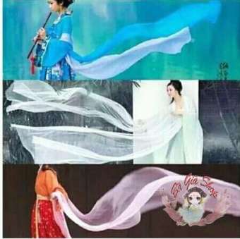 Khăn phi bạch lụa cổ trang nhiều màu dài 3m