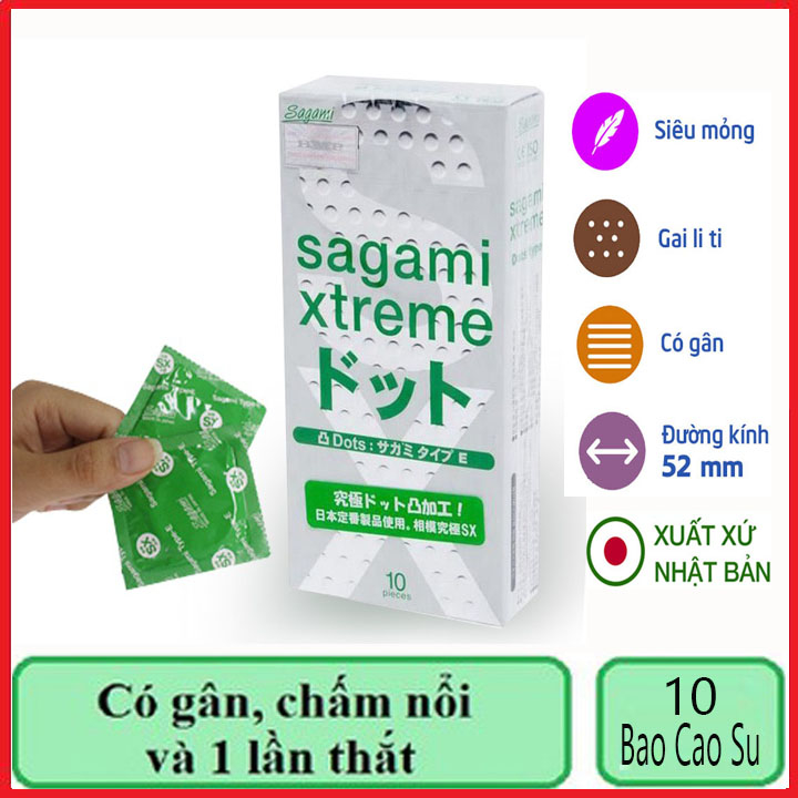 Bao cao su Sagami Xtreme White - Bao cao su nam có gai nhỏ