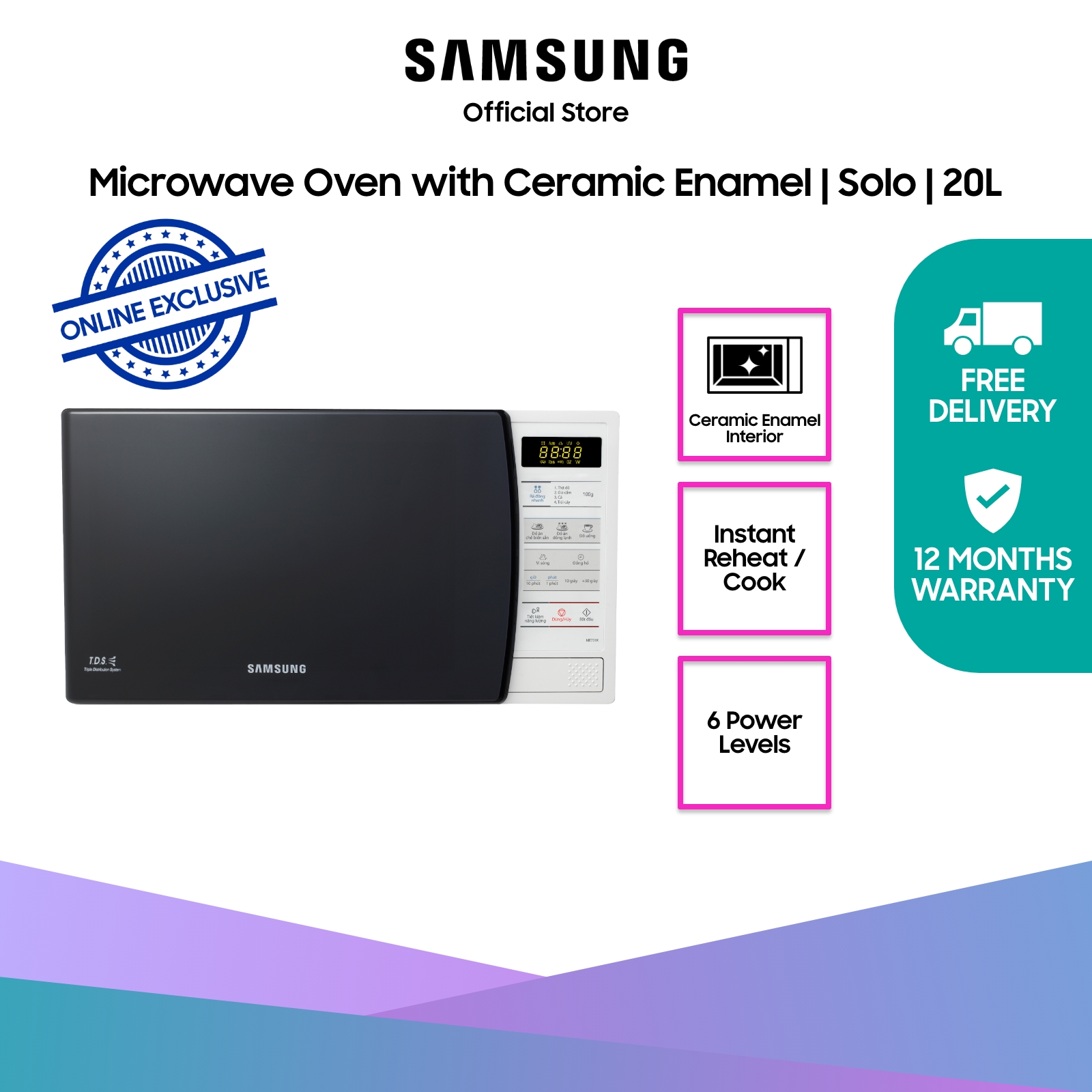 Microwave Samsung MS30T5018AP/BW pink 1500 W 30 L 899140 Home Appliances  Kitchen Cooking Ovens oven - AliExpress