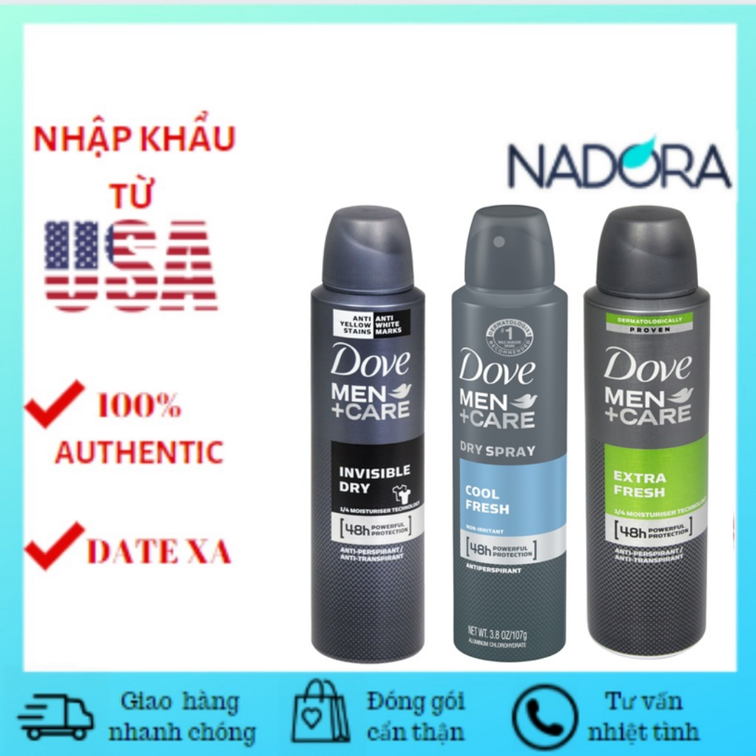 Xịt khử mùi nam dove men+care 48h