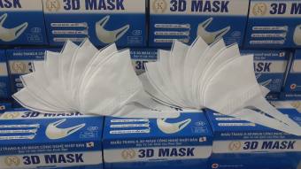 hộp 50 khẩu Trang K- 3D MASK màu TRẮNG kháng khuẩn
