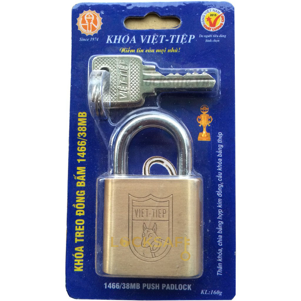 Ổ Khoá Bấm Việt Tiệp Không Cần Chìa 0138MB, 0152MB, 01601 Đồng Thau Nguyên Khối Chính Hãng Cao Cấp