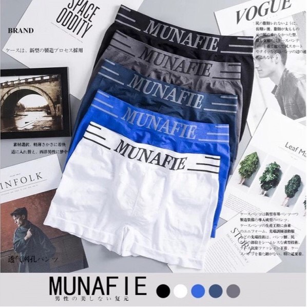 Combo 5 chiếc quần sịp đùi nam Munafie - quần boxer nam - D01
