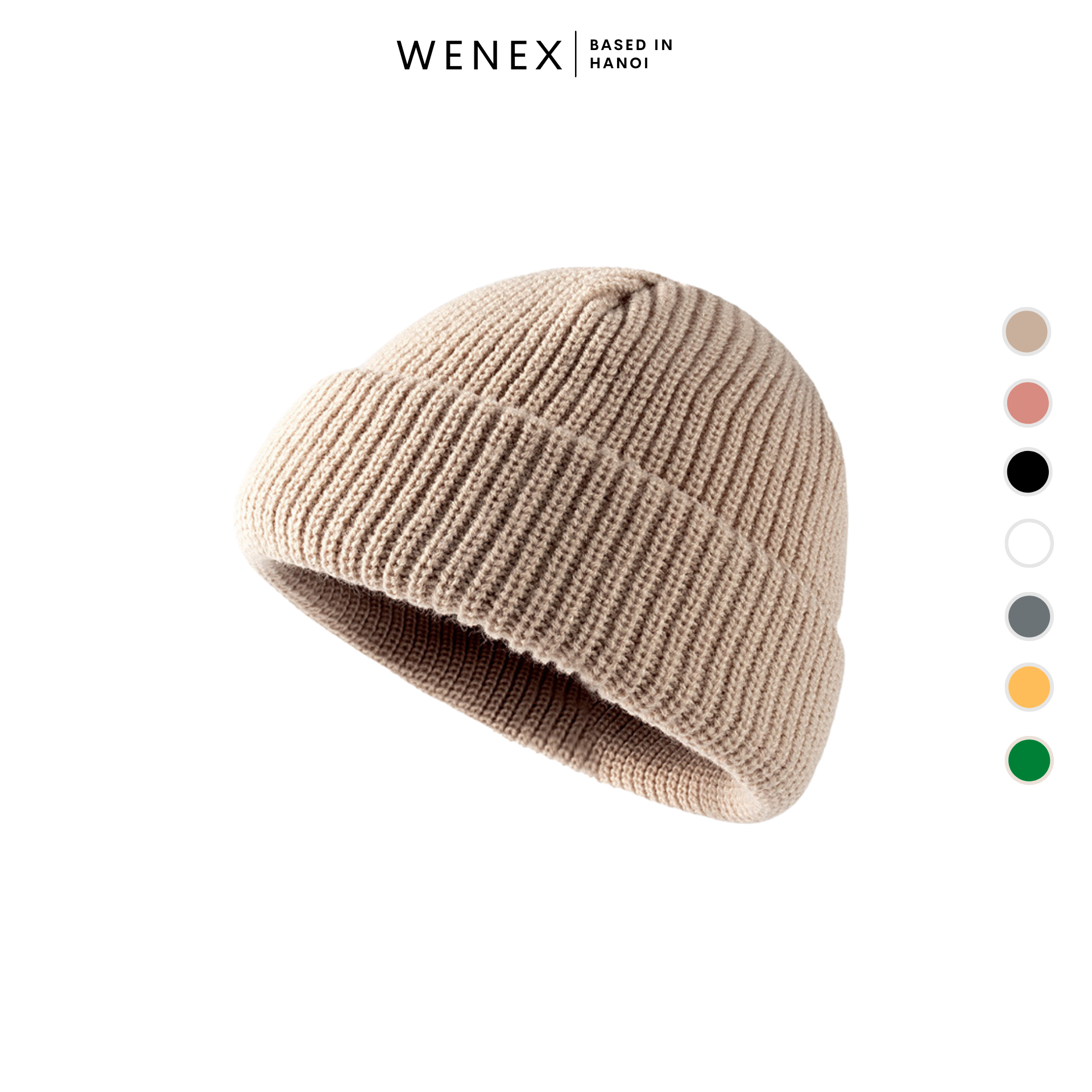 Mũ Nón Len Beanie Trơn Mùa Đông WENEX Nam Nữ Unisex Thời Trang Phong Cách Hàn Quốc Vintage Basic