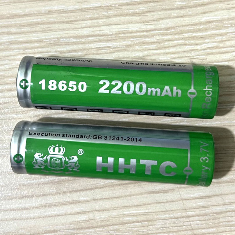 Pin sạc lithium hhtc 3.7v 18650 dung lượng chuẩn 2200mah