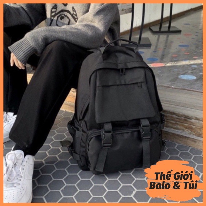 BALO ULZZANG BASIC ( CANVAS SIÊU BỀN) ( 2 khoá nhựa đen song song) | balohanghieu