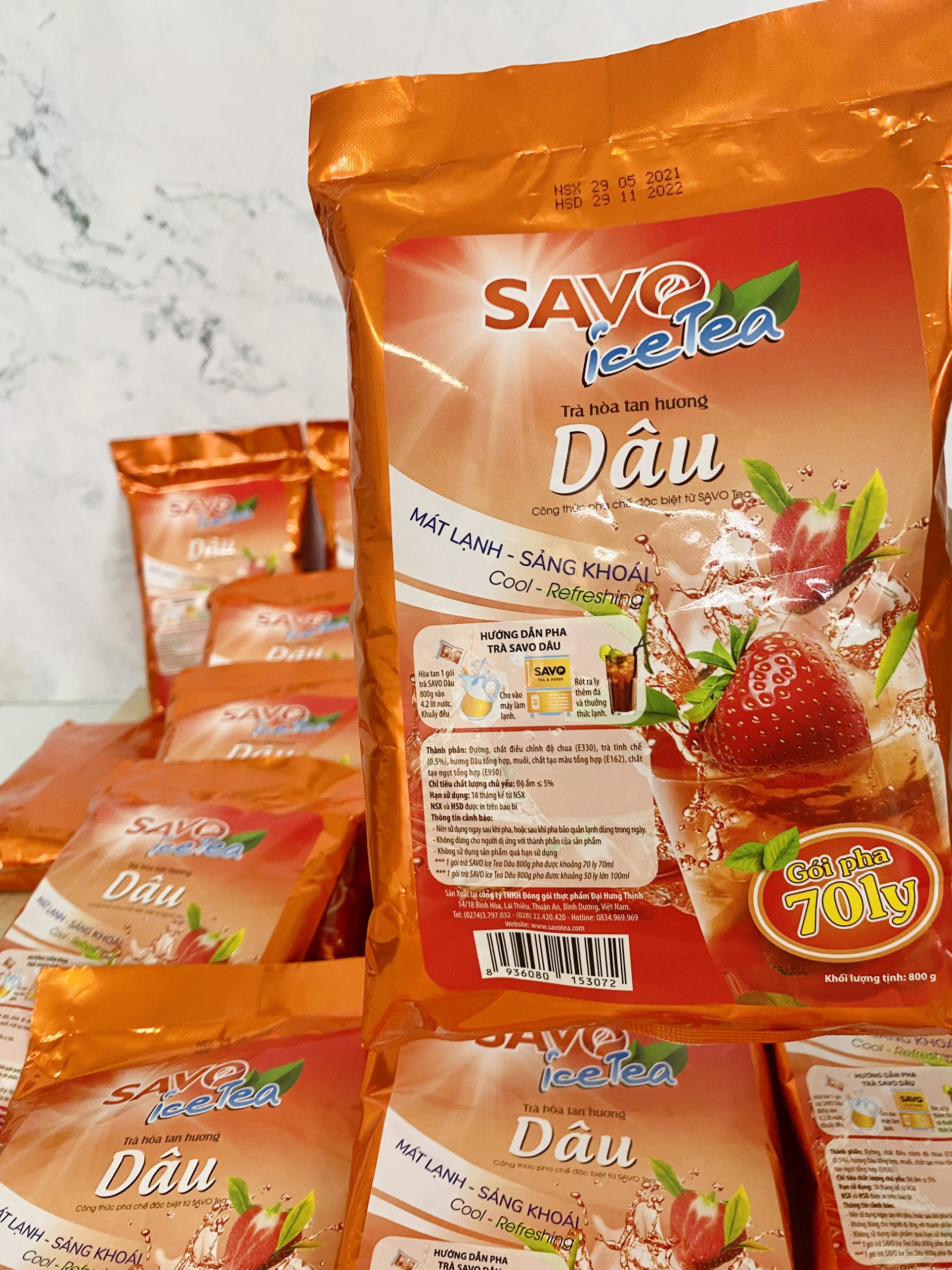 Savo trà hòa tan - vị dâu