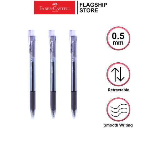 Faber-Castell Grip X5 Ballpen Black 3PCS