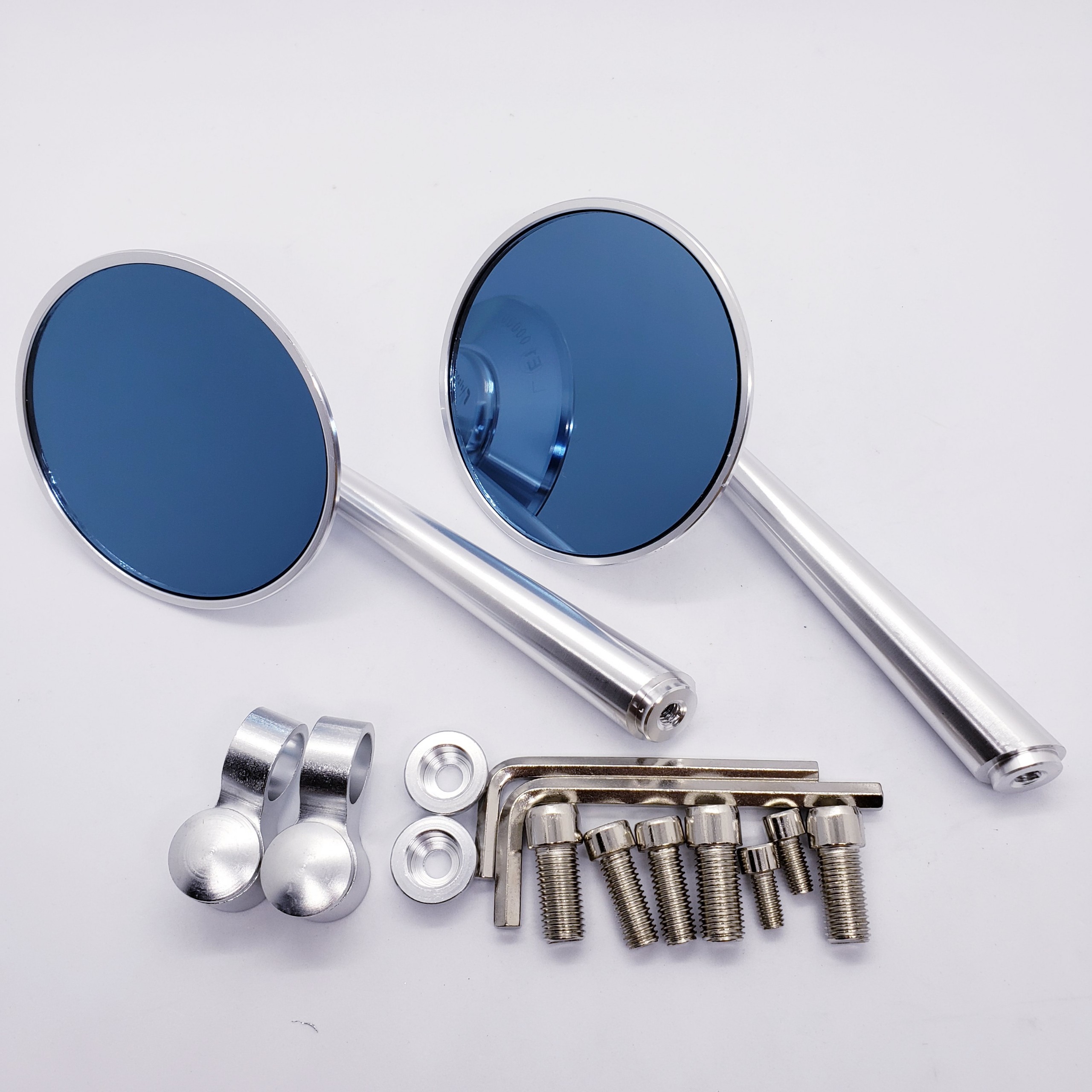 1 Đôi Gương xe máy kính chiếu hậu tròn rizoma màu bạc cao cấp dùng cho xe sh vario ab vision wave...