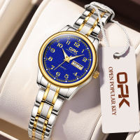 OPK Fashion On Sale Watch for Women Original Waterproof Stainless Steel Date Luminous Relo Elegant Ladies Watches Quartz