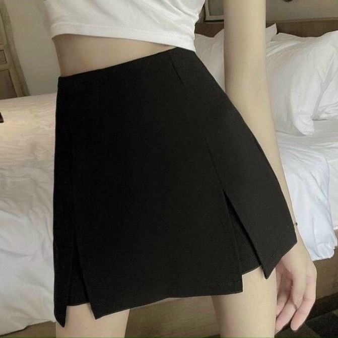 Quần giả váy có xẻ tà hai bên - b006