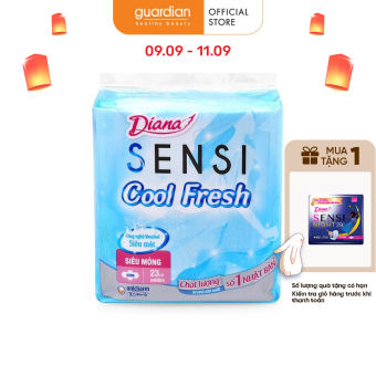 Băng vệ sinh Diana Sensi Cool Fresh siêu mỏng cánh mát lạnh 23cm (8 miếng)