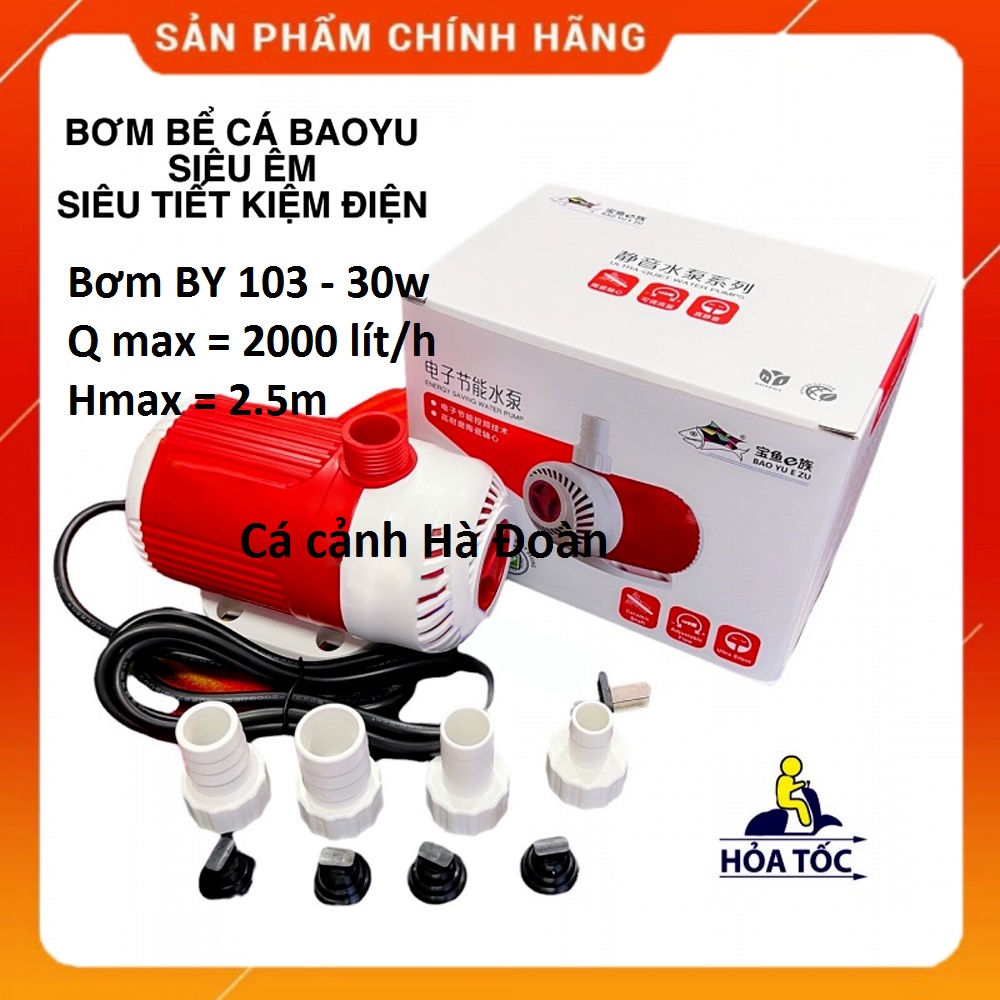 Máy bơm bể cá Baoyu BY-103, bền bỉ, hoạt động êm ái, tiết kiệm điện