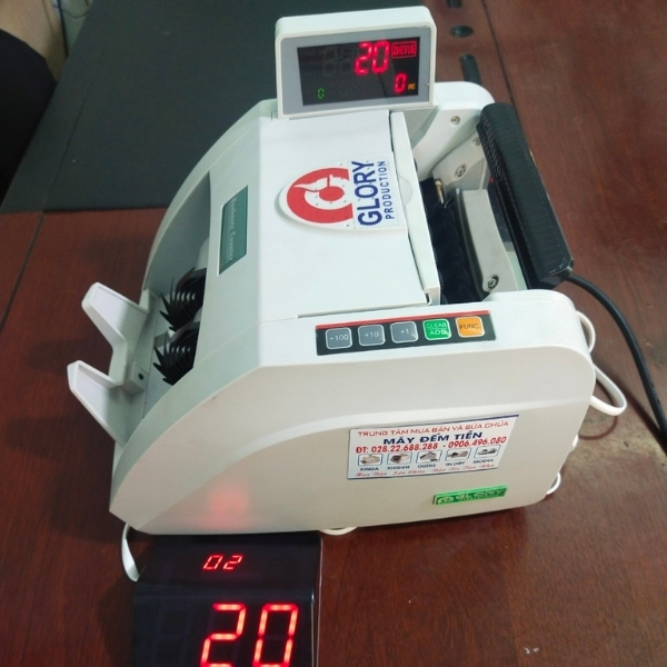 Máy đếm tiền thương hiệu nhật bản cao cấp glory 5300 plus, máy đa chức năng