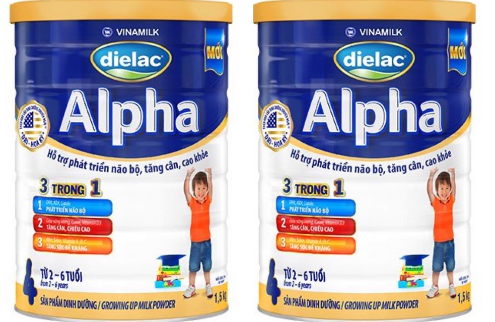 Combo 2 lon sữa bột Dielac Alpha 4 1.5kg HSD 12 _2023