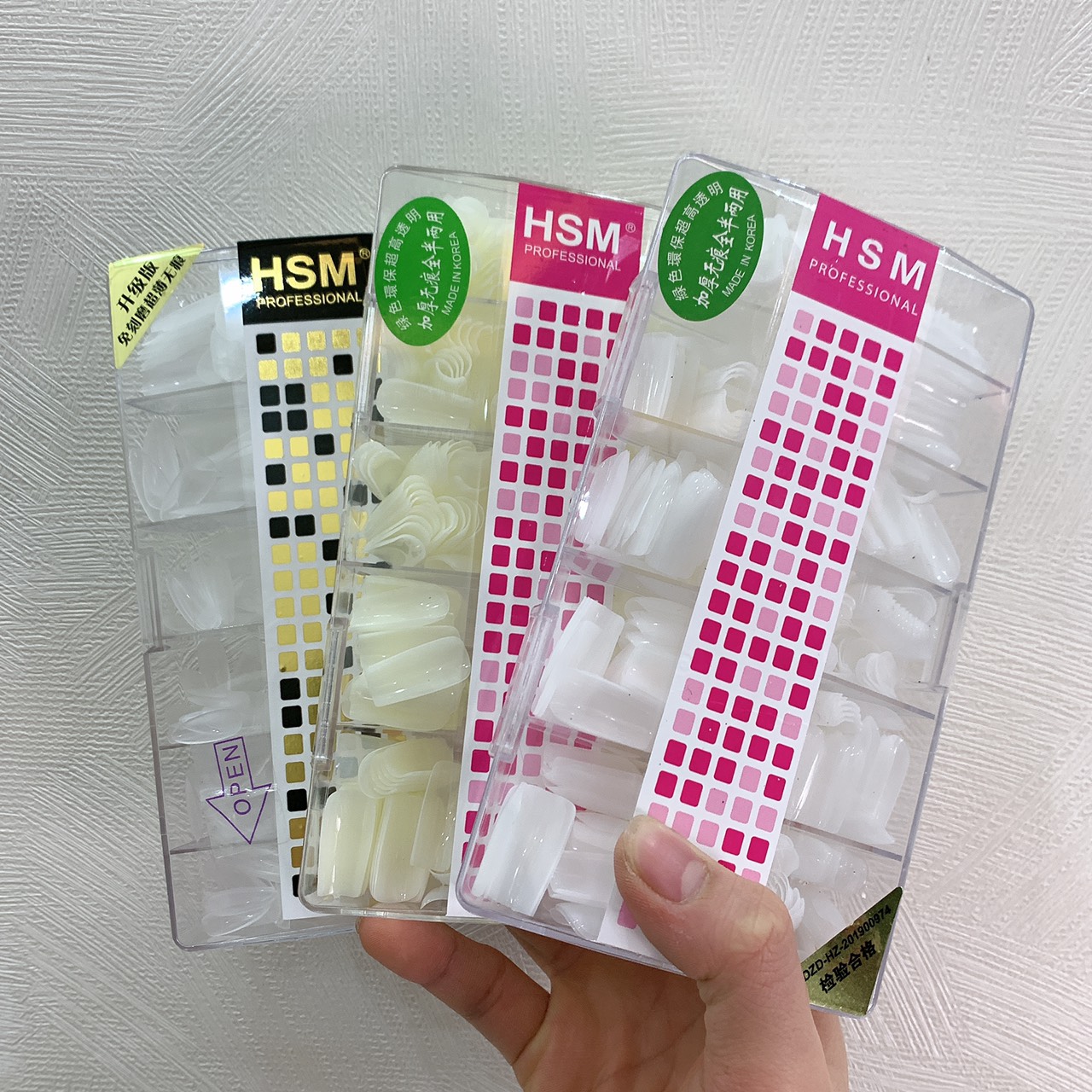 [ Hàng Chuẩn Forrm ] Móng Úp HSM Vuông, Nhọn, Thang, Bầu, Đục - Trong, Nhám - Không Nhám Trùm Nail Mi