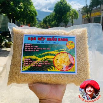 Gạo nếp Khẩu Hang thượng hạng (túi 1kg), đặc sản Tú Lệ, Yên Bái. Đặc sản Tây Bắc gao nếp Tú Lệ, gạo nếp nương Điện Biên