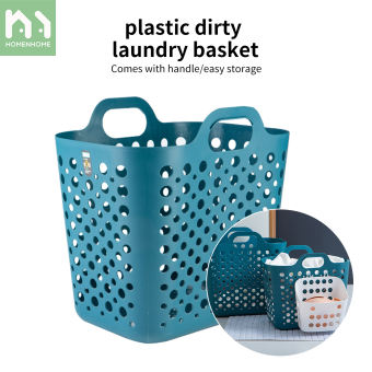 Homenhome Giỏ Đựng Quần Áo Bẩn Đồ Chơi Bằng Nhựa Mềm Lớn