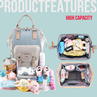 Balo đa năng giữ nhiệt bình sữa, chống thấm, 13 ngăn đựng đồ cho mẹ bỉm sữa KidAndMom Dokoclub mới nhất