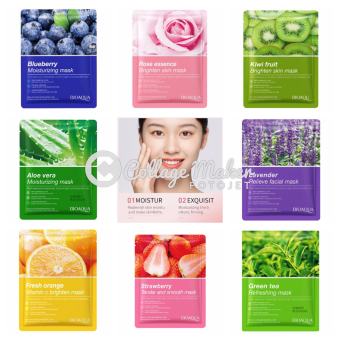 Mask Hoa quả 8 vị - Mặt nạ Bioaqua dưỡng trắng cấp ẩm