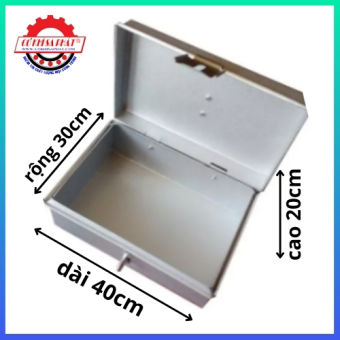 Thùng tôn, rương tôn đựng đồ, quần áo, đồ dùng gia đình, có khóa (Kích thước 40 x 30 x 20cm)