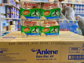 Thùng 48 hộp sữa Anlene pha sẵn đậm đặc 4X vị Vani x 125ml